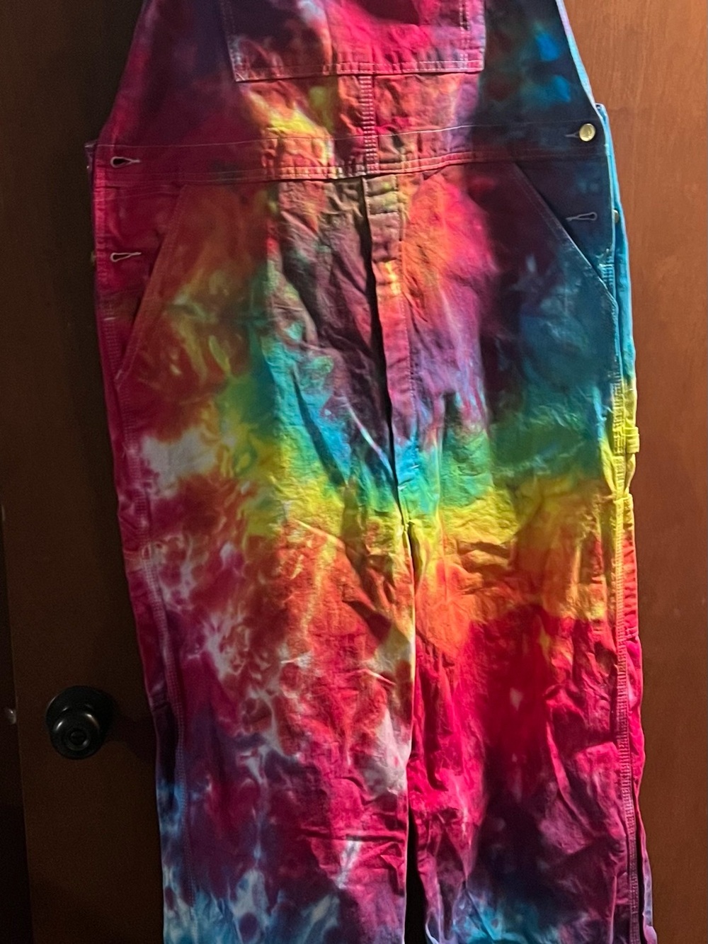 Dickies Tie-Dye Rainbow Overalls